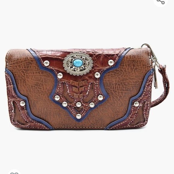 Western women's conceal carry purse and wallet set tote - Picture 4 of 10